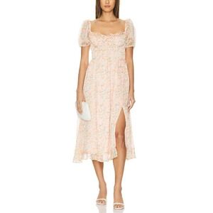 ASTR The Label Women Dress Medium NWOT Lunaria Pleated Floral Midi Underwire